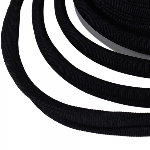 Stitched elastisch Ibiza black, 49cm